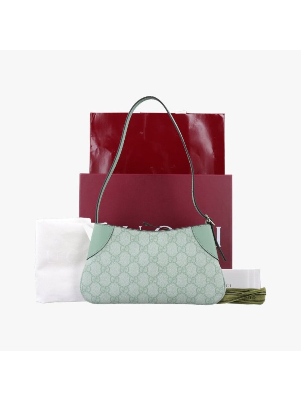 Gucci GG Emblem Green Leather